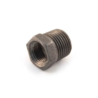 Black Iron Hexagon Bush M x F | Sizes from 3/8” x 1/4” to 1 1/2” x 1 1/4”