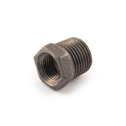 Black Iron Hexagon Bush M x F | Sizes from 3/8” x 1/4” to 1 1/2” x 1 1/4”