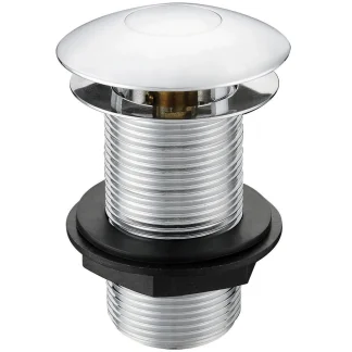 PEERLESS Basin Waste Central Clicker Plug Solid (Brass Body) – Chrome