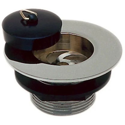 PEERLESS Sink Waste Tubby (Brass Body, Plastic Back Nut, Poly Plug) – Chrome
