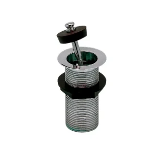 PEERLESS Basin Waste Captive Plug Solid (Brass Body, Poly Plug) – Chrome