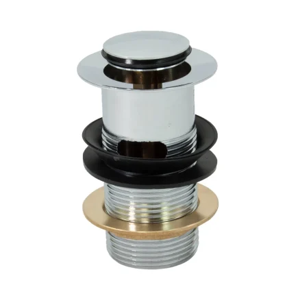 PEERLESS Basin Waste Clicker Plug Slotted (Brass Body & Brass Backnut) - Chrome