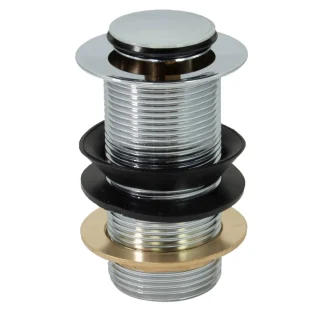 PEERLESS Basin Waste Clicker Plug Solid (Brass Body & Brass Backnut) – Chrome