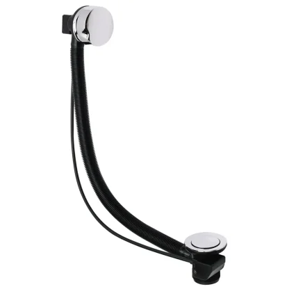PEERLESS Bath Pop Up Waste and Overflow (Brass Handle, Brass Plug) for thick section baths – Chrome