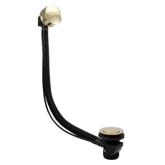 PEERLESS Bath Waste Pop Up (Brass Handle, Brass Plug, 600mm Cable) – Gold