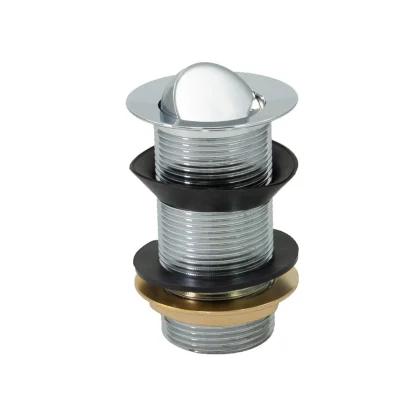 PEERLESS Basin Waste Flip Plug Solid (Brass Body, Brass Back Nut) – Chrome