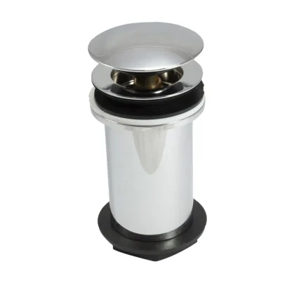 PEERLESS Basin Waste Flat Mushroom Clicker Plug Solid (Brass Body) with CP brass shroud – Chrome