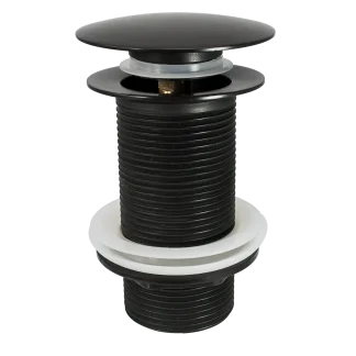 PEERLESS Basin Waste Mushroom Clicker Solid – Matt Black