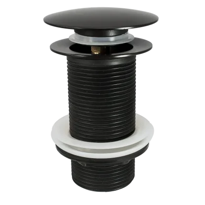 PEERLESS Basin Waste Mushroom Clicker Solid – Matt Black