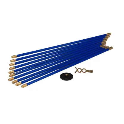 Bailey Drain Rod Set – Blue x 2 tools: worm screw & plunger, poly bag – Universal Joint