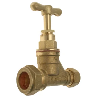 Embrass Peerless Stopcock - MDPE x Poly | Brass | WRAS Approved