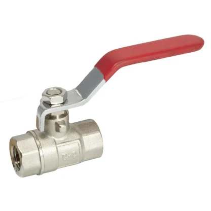 Embrass Peerless Lever Ball Valve Female Red Handle F x F