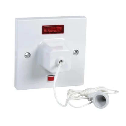 Double Pole Ceiling Pull Switch/Neon