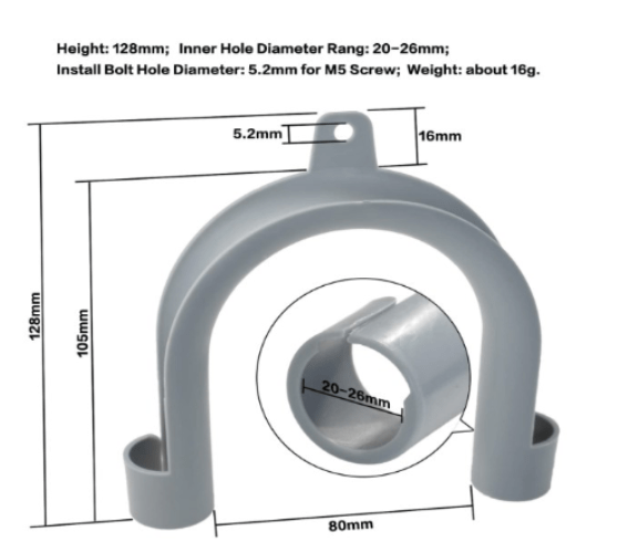 Washing Machine / Appliance Outlet Hose Plastic Hook Washing Machine / Appliance Outlet Hose Plastic Hook - Image 3