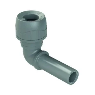 Polyplumb Enhanced Spigot Elbow -in Grey 10mm to 22mm