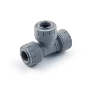 Polyplumb Enhanced Equal Tee in Grey | 10mm 15mm 22mm 28mm | PB210 PB215 PB222 PB228