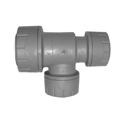 PolyPlumb Enhanced Reducing Tees - Branch & One End | Packs of 5 | PolyPipe | 15mm x 10mm x 10mm (PB1515) to 28mm x 22mm x 2mm (PB1528)