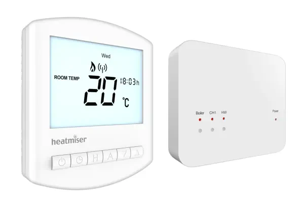 Novatherm Heatmiser Wireless Slimline RF Digital Programmable Thermostat 499252 NovaThwem Heatmiser Thermostat Slimline RF Kit - Wireless