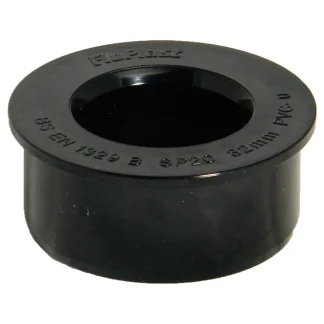 FloPlast Soil – 110mm Ring Seal PVC-U Solvent Boss Adaptor – Black