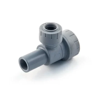 402710 PolyPlumb Enhanced Spigot Reducing Tee in Grey | 15mm x 15mm x 10mm (PB1215) to 22mm x 22mm x 15mm (PB1222)