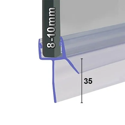 ShowerSeal Shower/Bath Screen Seal – 8-10mm Glass 35mm Drop