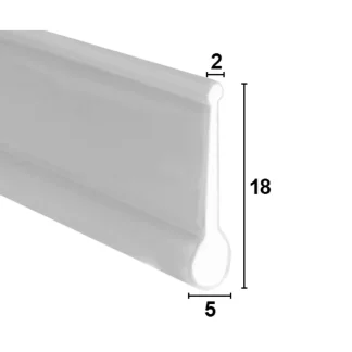 ShowerSeal Bi-Fold/Channel Seal – 20mm Drop