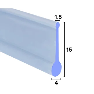 ShowerSeal Bi-Fold/Channel Seal – 16mm Drop