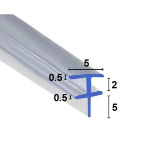 ShowerSeal Bi-Fold/Channel Seal – 5mm Drop