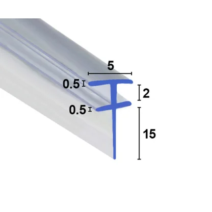 ShowerSeal Bi-Fold/Channel Seal - 15mm Drop