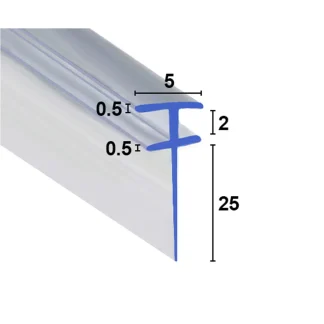 ShowerSeal Bi-Fold/Channel Seal – 25mm Drop