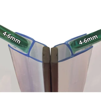 ShowerSeal Magnetic Shower Door Seal – 4-6mm Glass – 20mm Gap