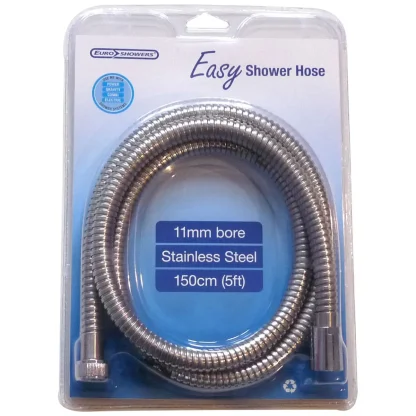 Euroshowers EASY Shower Hose CP Stainless Steel