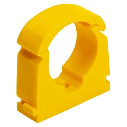 Talon Plastic Pipe Clip Hinged Yellow (Gas) – Single