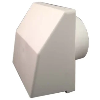 External Louvre Terminal c/w Cowl – White