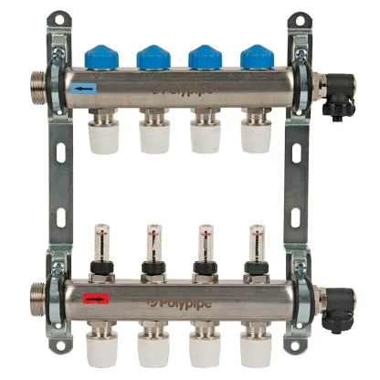 403605 Polypipe UFH manifold stainless steel 2-port pb12752