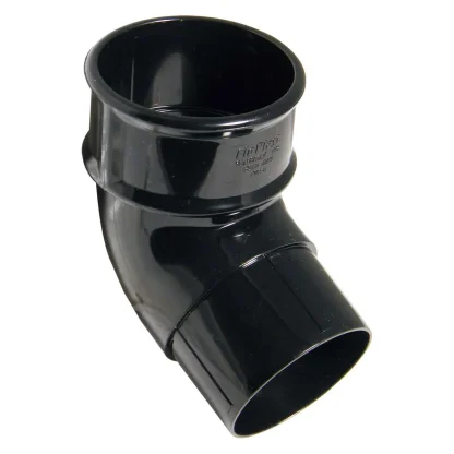 FloPlast Round Downpipe Fitting 112.5° Offset Bend – Black