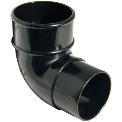 FloPlast Round Downpipe Fitting 92.5° Offset Bend – Black