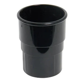 FloPlast Round Downpipe Fitting Socket – Black