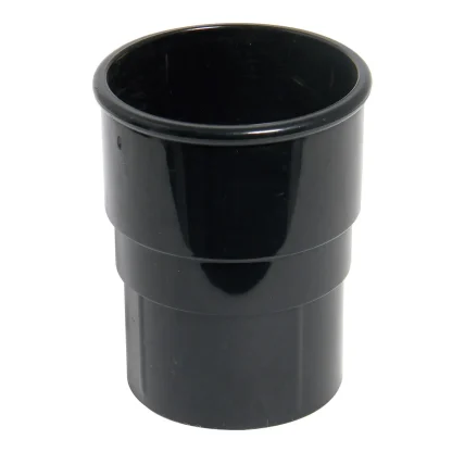 FloPlast Round Downpipe Fitting Socket - Black