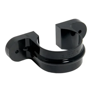 FloPlast Round Downpipe Fitting Classic Pipe Clip – Black