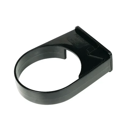 FloPlast Round Downpipe Fitting Single Fix Pipe Clip – Black