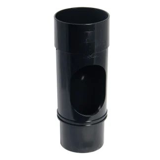 FloPlast Round Downpipe Fitting Access Pipe – Black