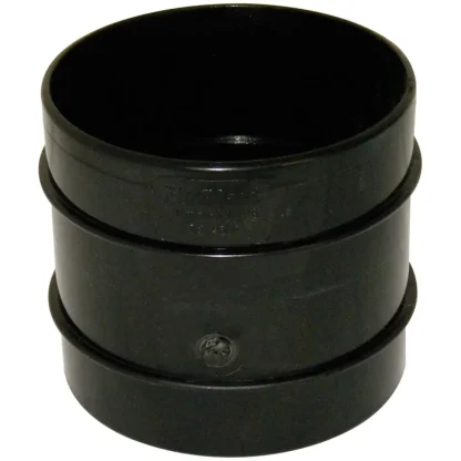 FloPlast Soil – 110mm Solvent PVC-U Double Socket Coupling – Black