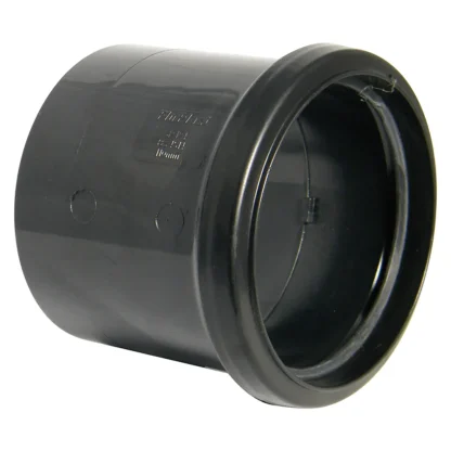 FloPlast Soil – 110mm Solvent PVC-U Single Socket Coupling – Black