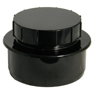 839405 FloPlast soil solvent access plug screwed black ss292