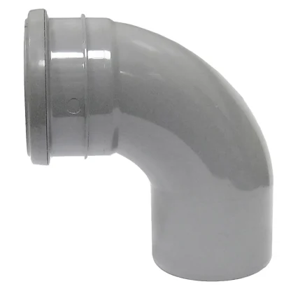 FloPlast Soil - 110mm Ring Seal PVC-U 92.5° Single Socket Bend - Grey