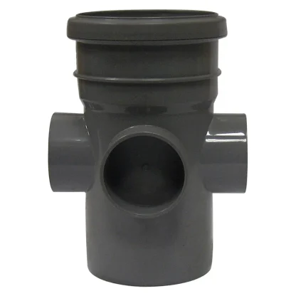 FloPlast Soil – 110mm Ring Seal PVC-U Boss Pipe – Socket/Solvent Weld – Grey