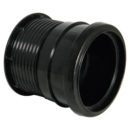 FloPlast Soil – 110mm Ring Seal PVC-U Drain Connector – Black