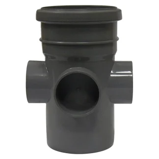FloPlast Soil – 110mm Ring Seal PVC-U Boss Pipe – Socket/Solvent Weld – Black