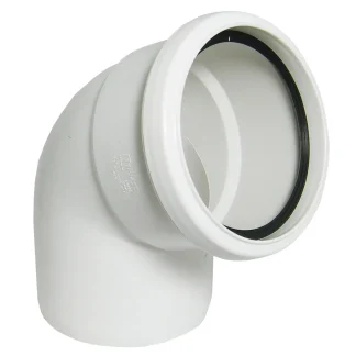 FloPlast Soil – 110mm Ring Seal PVC-U 112.5° Single Socket Bend – White